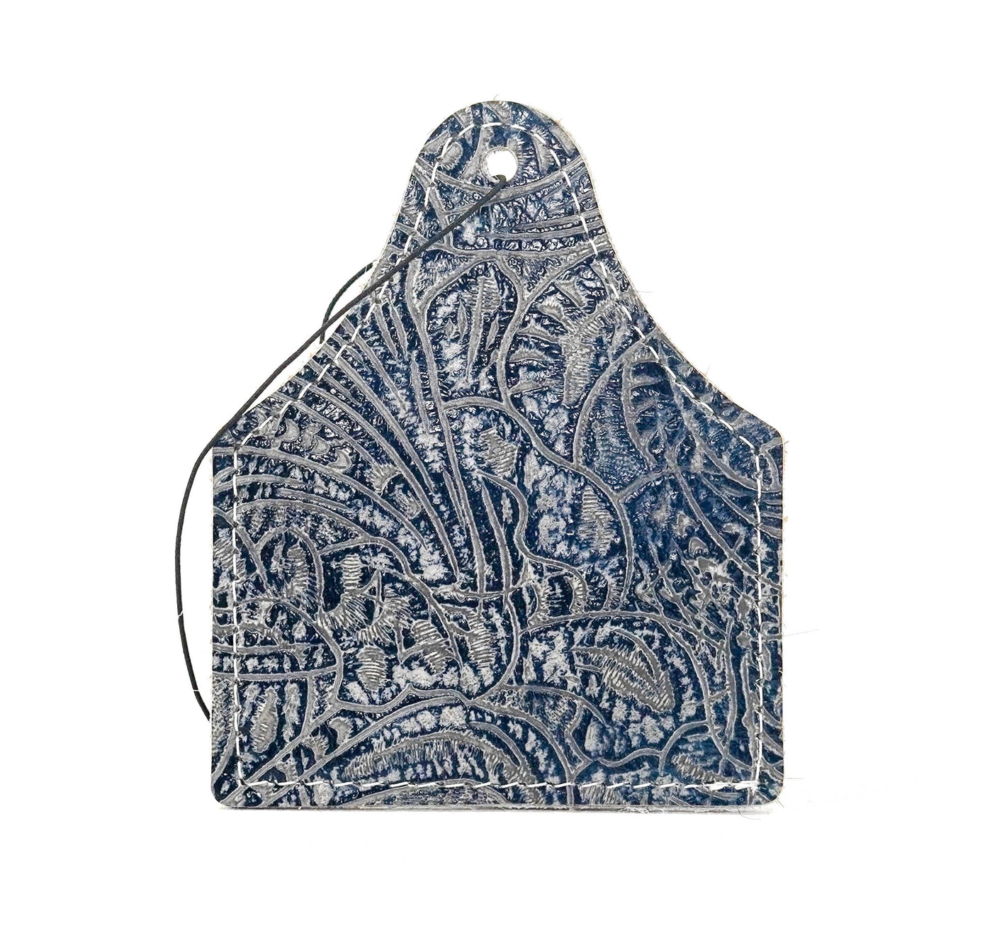 Roadie Tag - Longhorn w/ Sapphire Tool-Roadie Tag-Western-Cowhide-Bags-Handmade-Products-Gifts-Dancing Cactus Designs