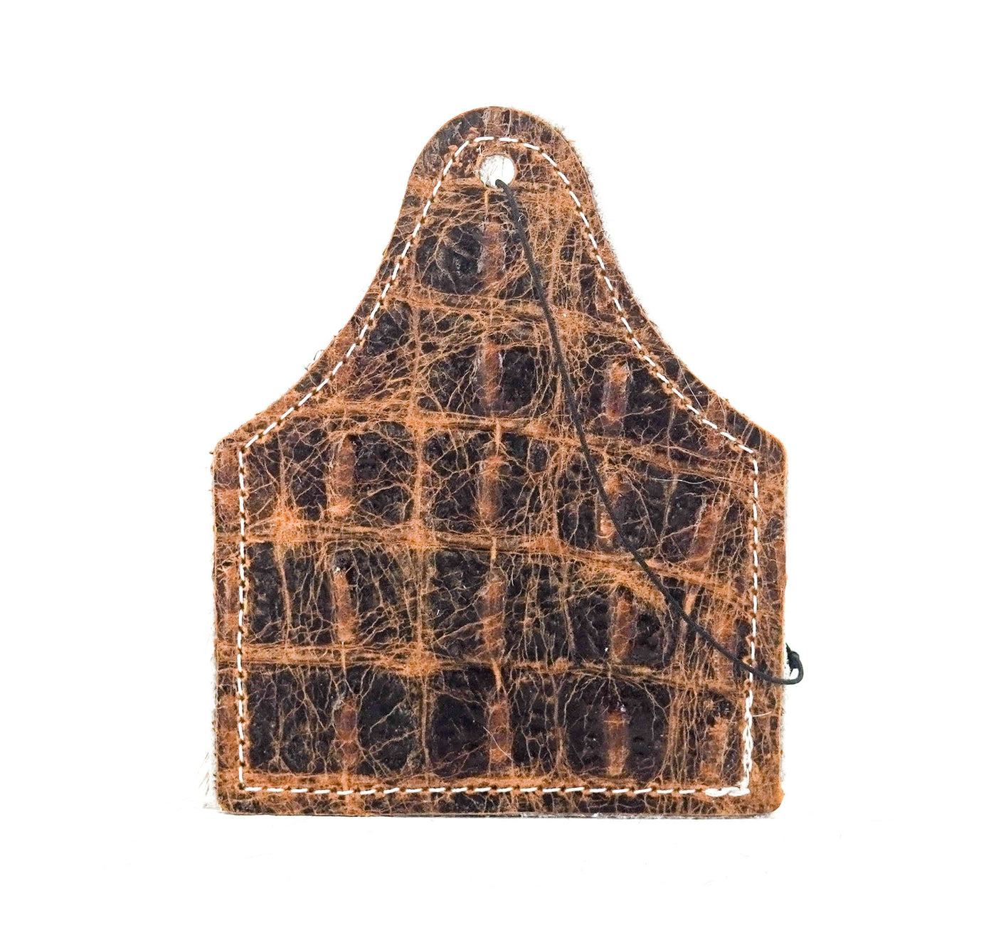 Roadie Tag - Tricolor w/ Saddle Croc-Roadie Tag-Western-Cowhide-Bags-Handmade-Products-Gifts-Dancing Cactus Designs