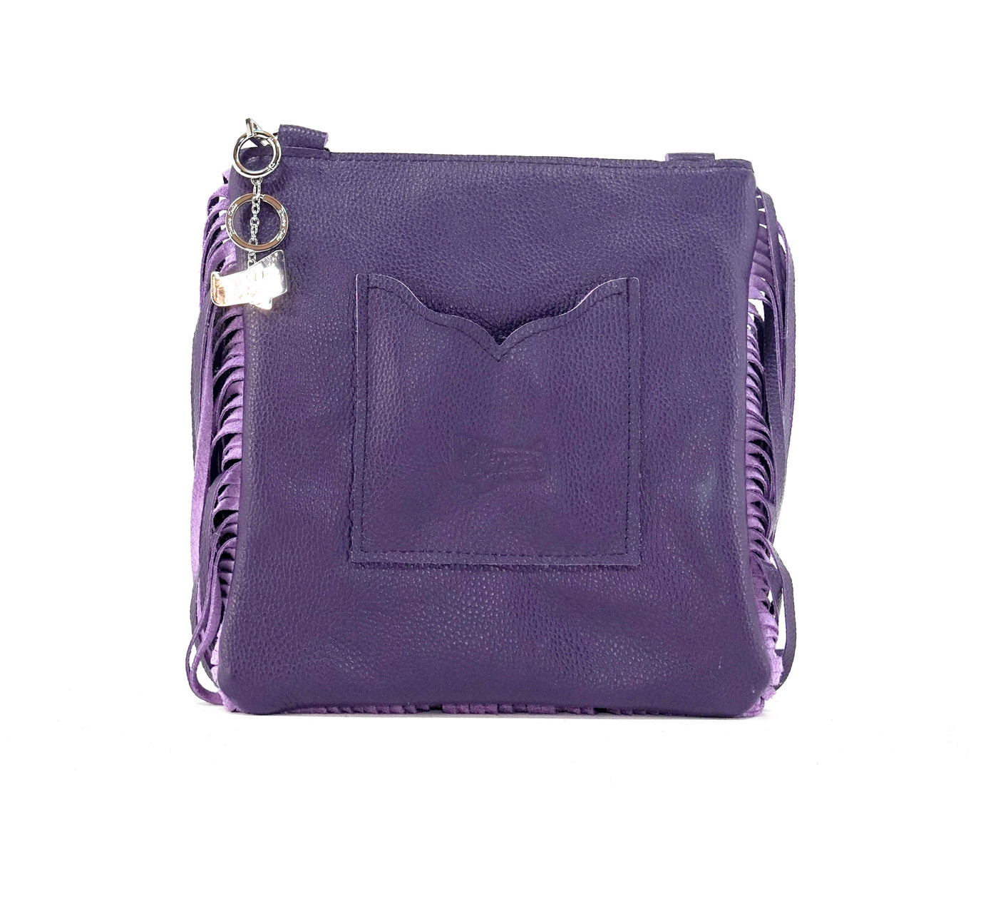 Shania - All Embossed w/ Amethyst Croc-Shania-Western-Cowhide-Bags-Handmade-Products-Gifts-Dancing Cactus Designs