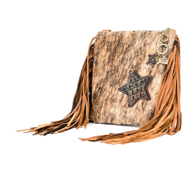Shania - Brindle w/ Camo Croc-Shania-Western-Cowhide-Bags-Handmade-Products-Gifts-Dancing Cactus Designs