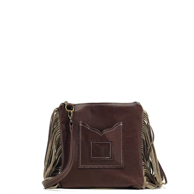 Shania - Brindle w/ Evergreen Tool-Shania-Western-Cowhide-Bags-Handmade-Products-Gifts-Dancing Cactus Designs