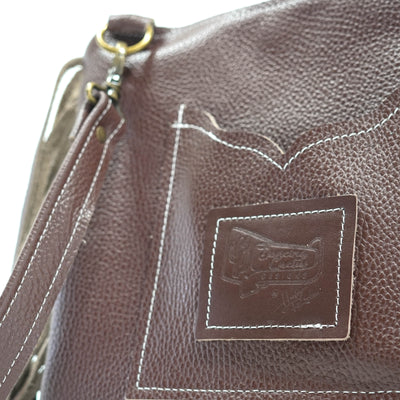 Shania - Brindle w/ Evergreen Tool-Shania-Western-Cowhide-Bags-Handmade-Products-Gifts-Dancing Cactus Designs