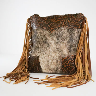 Shania - Brindle w/ Honey Tool-Shania-Western-Cowhide-Bags-Handmade-Products-Gifts-Dancing Cactus Designs
