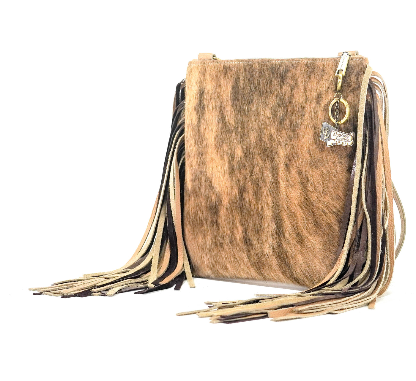 Shania - Brindle w/ No Embossed-Shania-Western-Cowhide-Bags-Handmade-Products-Gifts-Dancing Cactus Designs