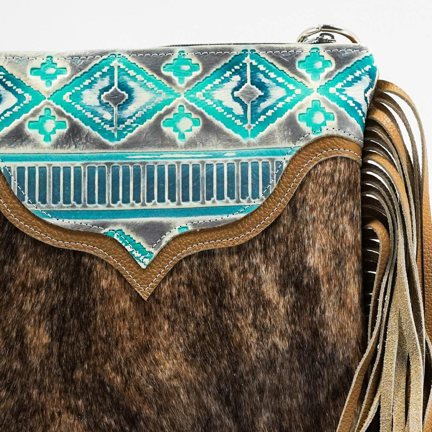 Shania - Brindle w/ Royston Navajo-Shania-Western-Cowhide-Bags-Handmade-Products-Gifts-Dancing Cactus Designs