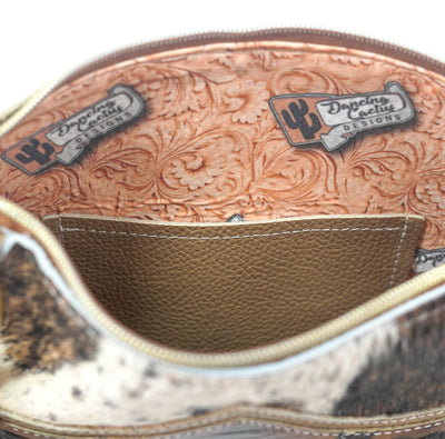 Shania - Dapple w/ Sepia Skulls-Shania-Western-Cowhide-Bags-Handmade-Products-Gifts-Dancing Cactus Designs