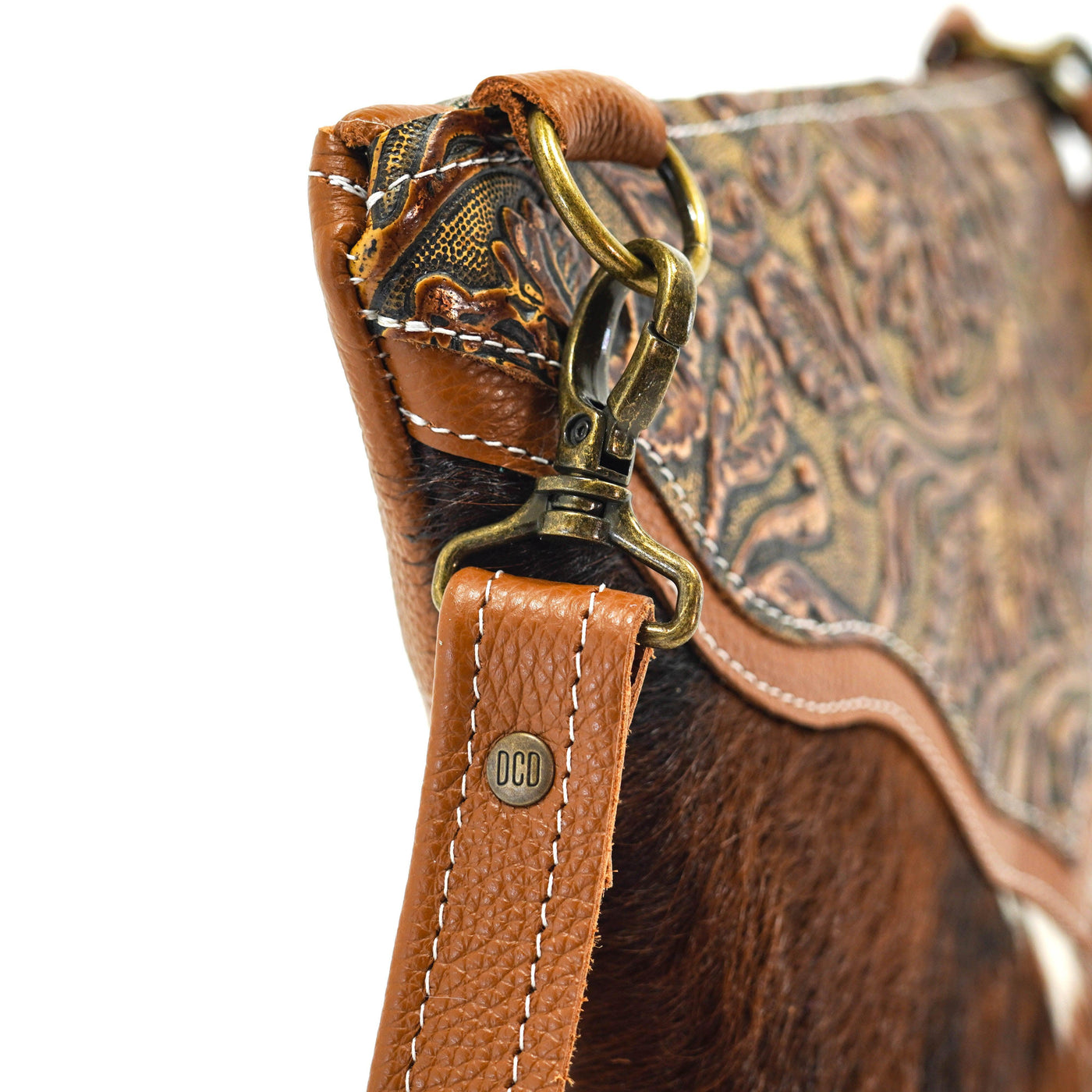 Shania - Dapple w/ Wyoming Tool-Shania-Western-Cowhide-Bags-Handmade-Products-Gifts-Dancing Cactus Designs