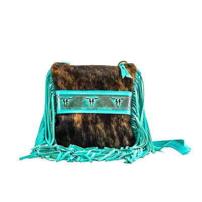 Shania - Dark Brindle w/ Royston Skulls-Shania-Western-Cowhide-Bags-Handmade-Products-Gifts-Dancing Cactus Designs
