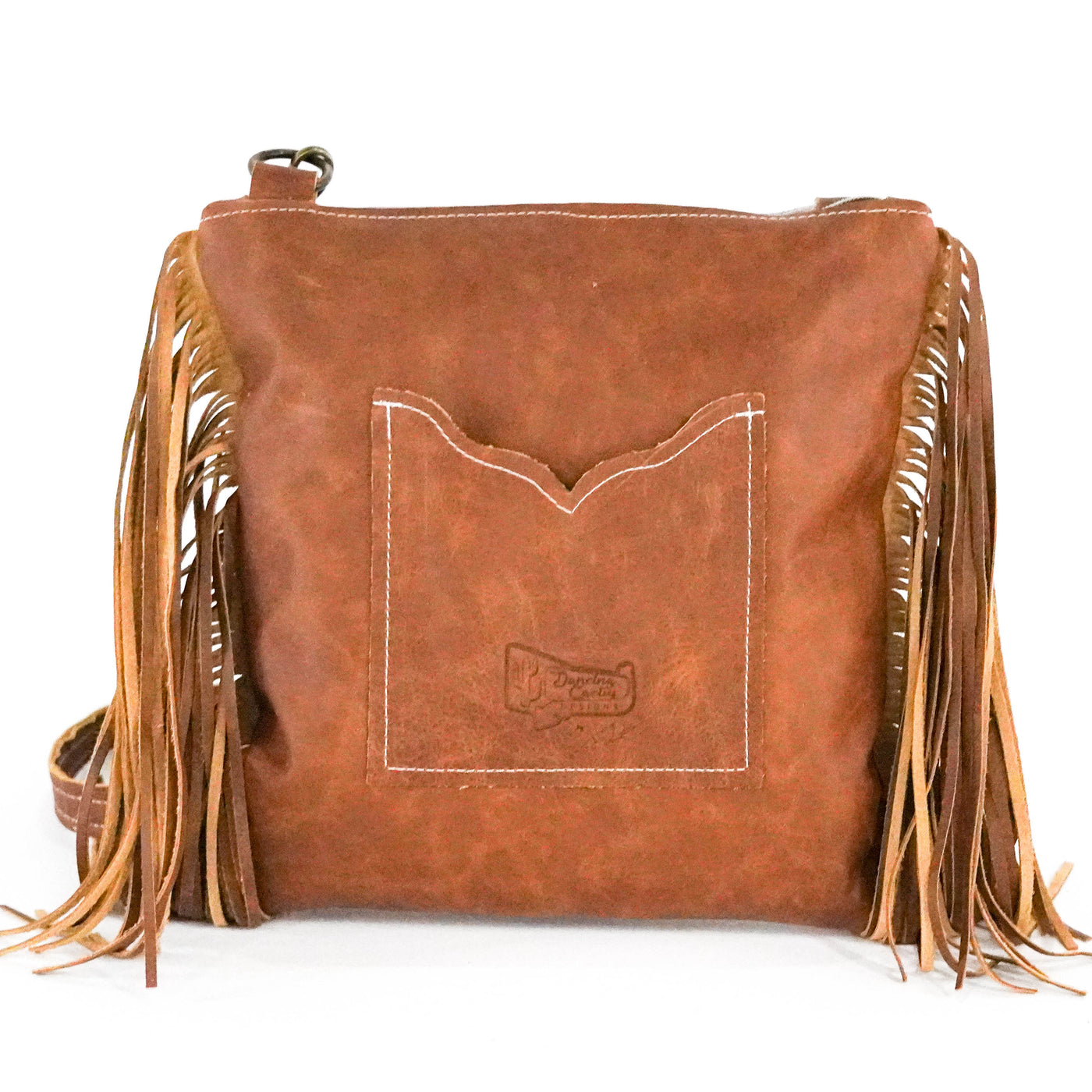 Shania - Dark Brindle w/ Turqouise Wildflower-Shania-Western-Cowhide-Bags-Handmade-Products-Gifts-Dancing Cactus Designs