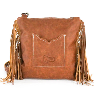 Shania - Dark Brindle w/ Turqouise Wildflower-Shania-Western-Cowhide-Bags-Handmade-Products-Gifts-Dancing Cactus Designs