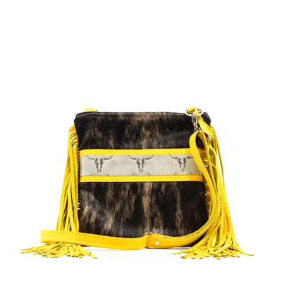 Shania - Exotic Brindle w/ Ghost Skulls-Shania-Western-Cowhide-Bags-Handmade-Products-Gifts-Dancing Cactus Designs