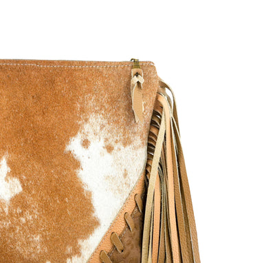 Shania - Longhorn w/ Vanilla Leopard-Shania-Western-Cowhide-Bags-Handmade-Products-Gifts-Dancing Cactus Designs