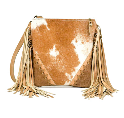 Shania - Longhorn w/ Vanilla Leopard-Shania-Western-Cowhide-Bags-Handmade-Products-Gifts-Dancing Cactus Designs