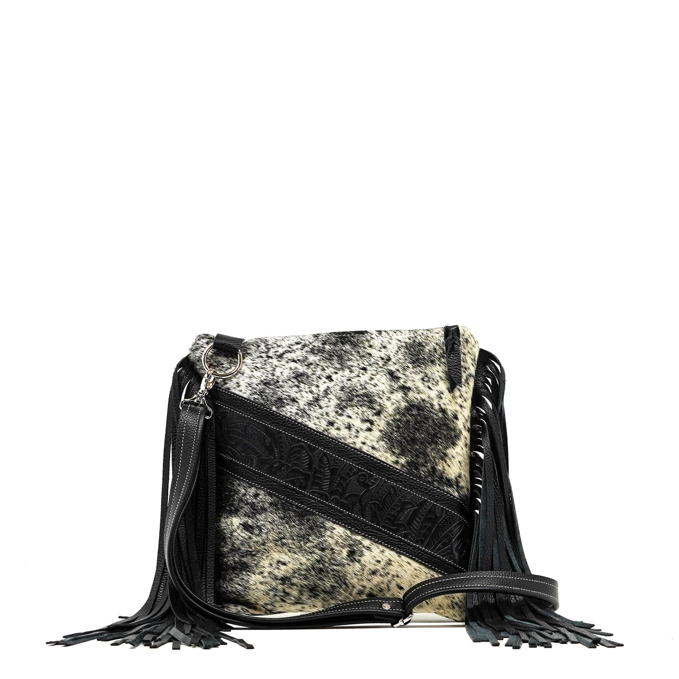 Shania - Salt & Pepper w/ Onyx Denver-Shania-Western-Cowhide-Bags-Handmade-Products-Gifts-Dancing Cactus Designs