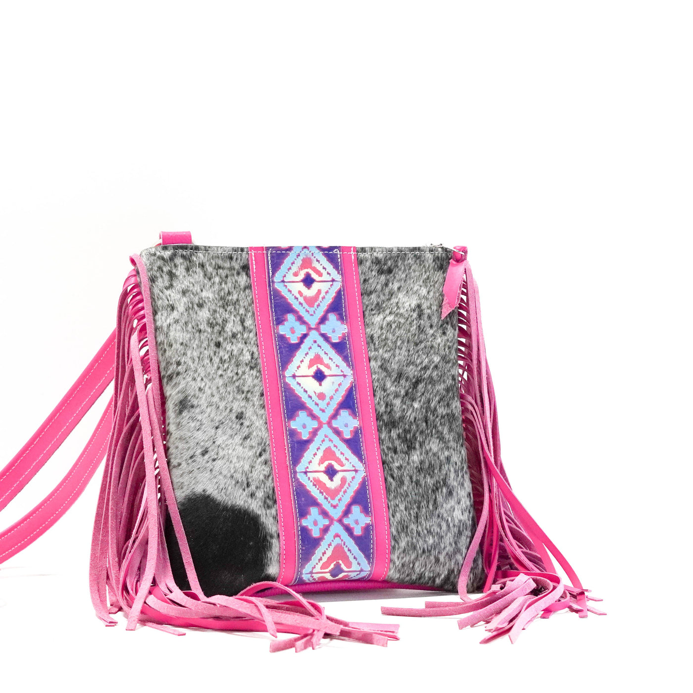 Shania - Salt/Pepper w/ Unicorn Navajo-Shania-Western-Cowhide-Bags-Handmade-Products-Gifts-Dancing Cactus Designs
