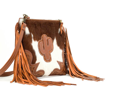 Shania - Tricolor w/ Caramel Diamond Stitch-Shania-Western-Cowhide-Bags-Handmade-Products-Gifts-Dancing Cactus Designs