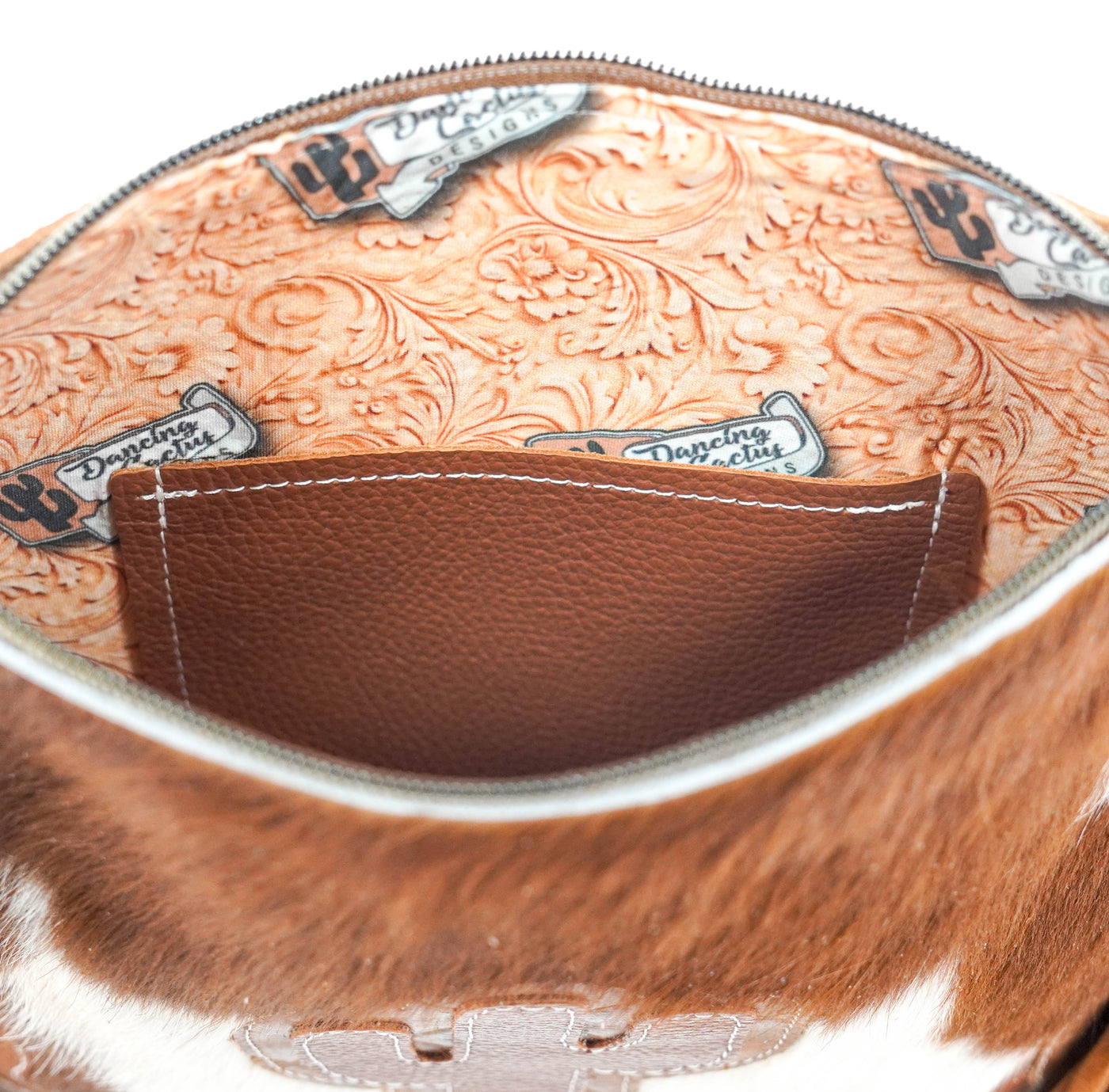 Shania - Tricolor w/ Caramel Diamond Stitch-Shania-Western-Cowhide-Bags-Handmade-Products-Gifts-Dancing Cactus Designs