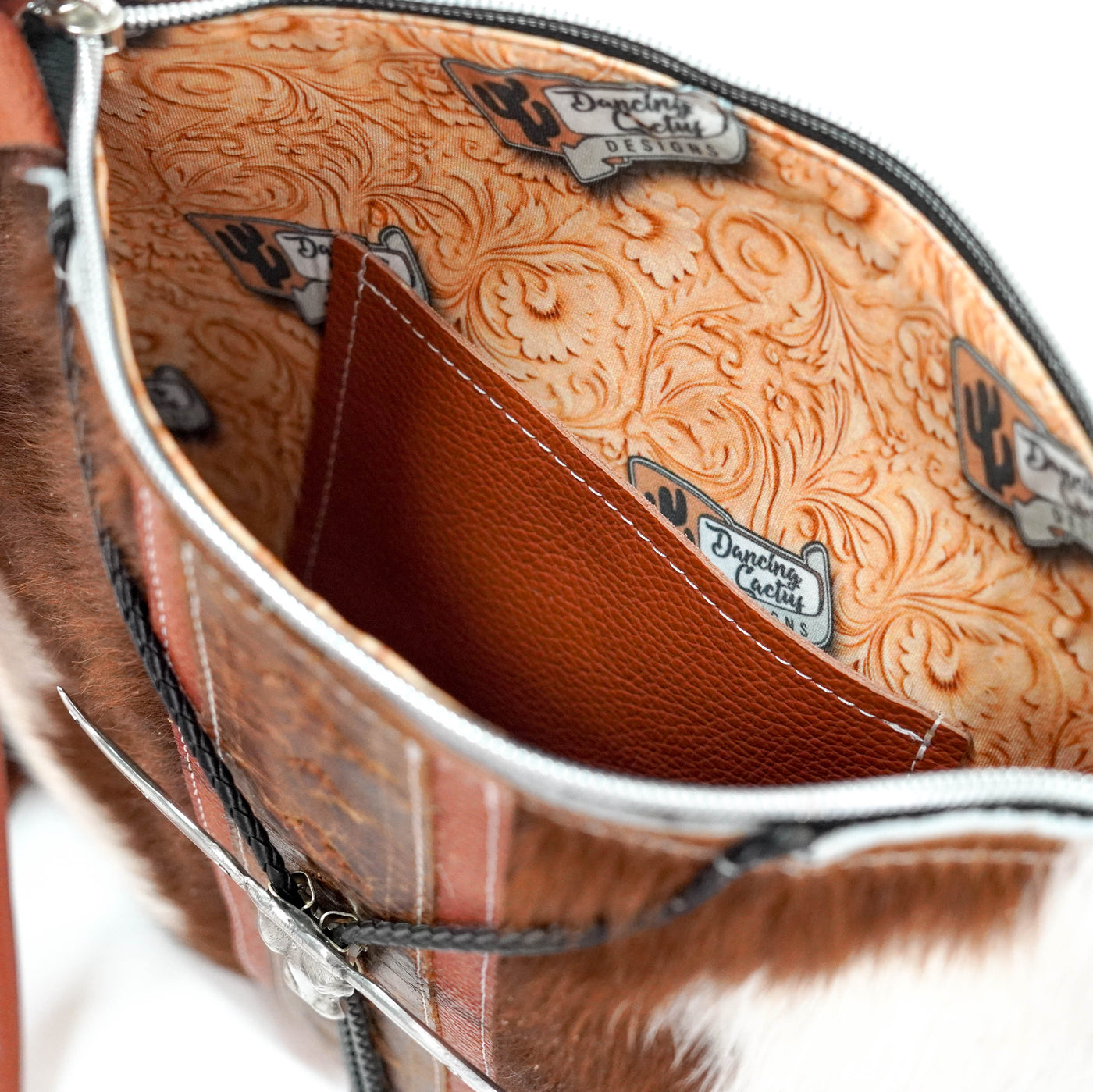 Shania - Tricolor w/ Caramel Navajo-Shania-Western-Cowhide-Bags-Handmade-Products-Gifts-Dancing Cactus Designs