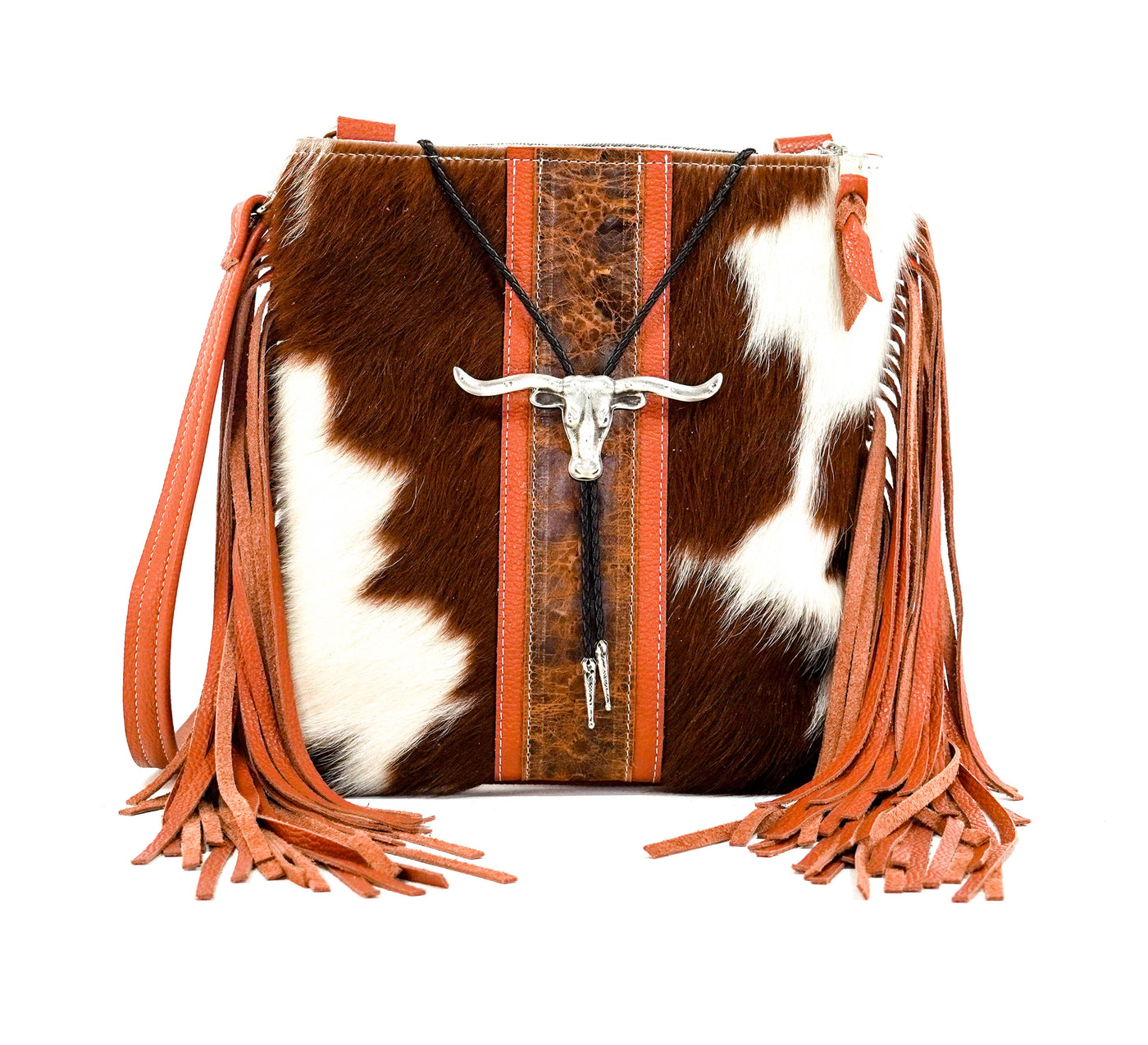 Shania - Tricolor w/ Caramel Navajo-Shania-Western-Cowhide-Bags-Handmade-Products-Gifts-Dancing Cactus Designs