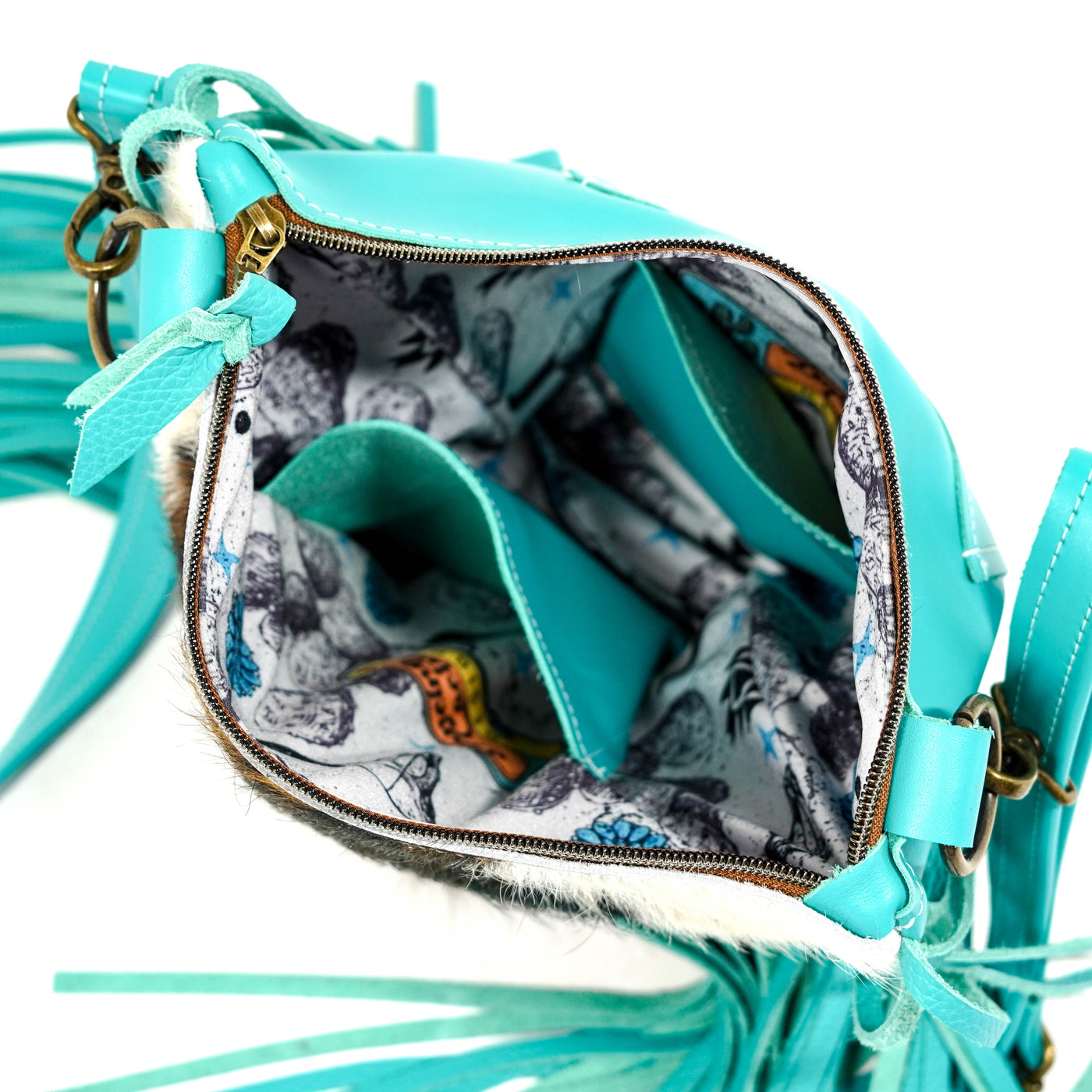 Shania - Tricolor w/ Margaritaville Navajo-Shania-Western-Cowhide-Bags-Handmade-Products-Gifts-Dancing Cactus Designs