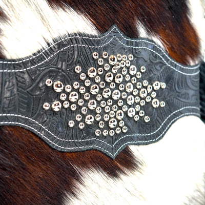 Shania - Tricolor w/ Onyx Denver Tool-Shania-Western-Cowhide-Bags-Handmade-Products-Gifts-Dancing Cactus Designs