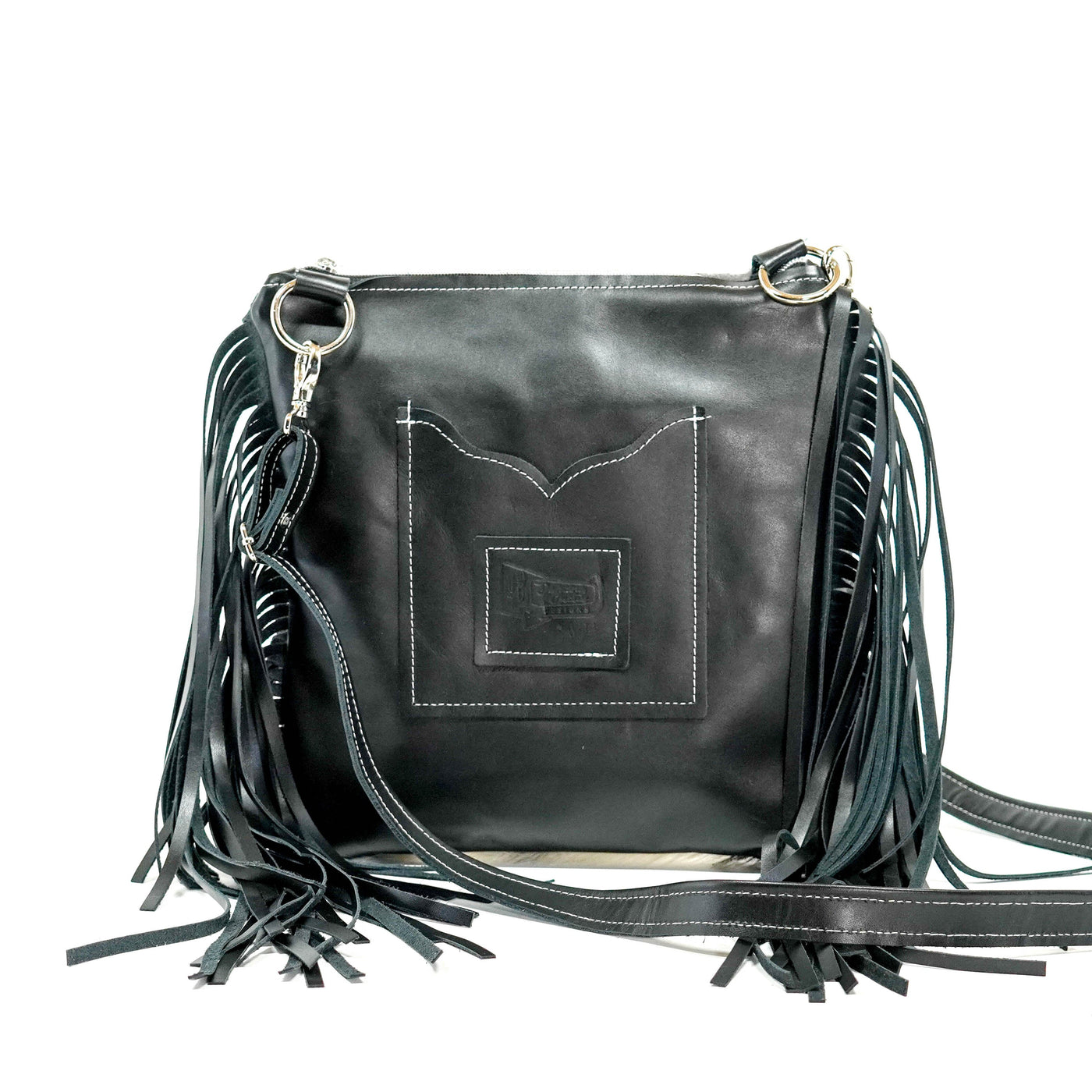Shania - Tricolor w/ Onyx Denver Tool-Shania-Western-Cowhide-Bags-Handmade-Products-Gifts-Dancing Cactus Designs