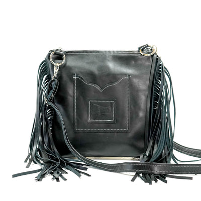Shania - Tricolor w/ Onyx Denver Tool-Shania-Western-Cowhide-Bags-Handmade-Products-Gifts-Dancing Cactus Designs
