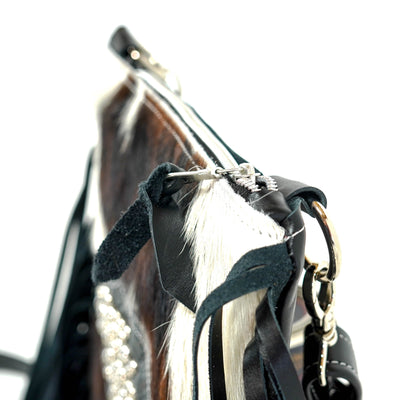 Shania - Tricolor w/ Onyx Denver Tool-Shania-Western-Cowhide-Bags-Handmade-Products-Gifts-Dancing Cactus Designs