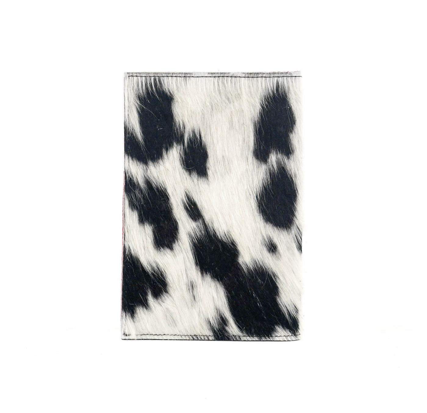 Small Notepad Cover - Black & White w/ Burgundy Tool-Small Notepad Cover-Western-Cowhide-Bags-Handmade-Products-Gifts-Dancing Cactus Designs