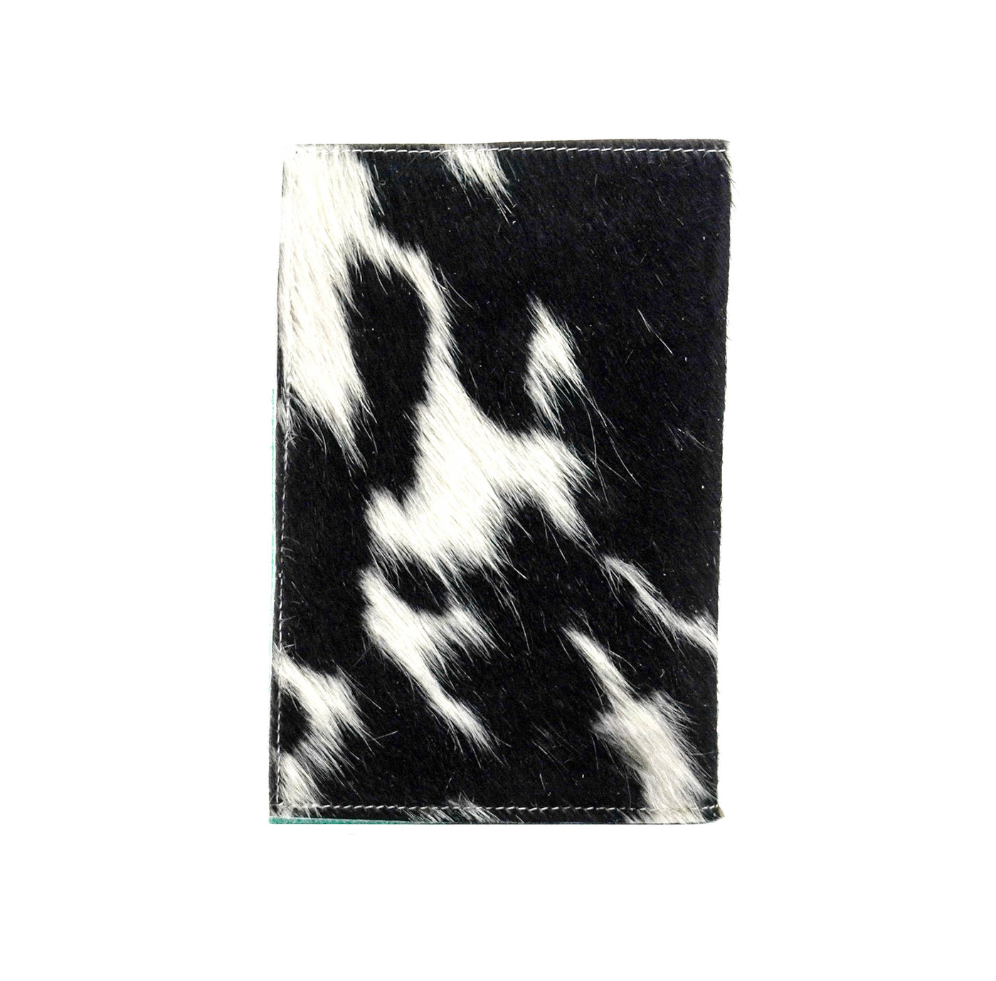 Small Notepad Cover - Black & White w/ Royston Tool-Small Notepad Cover-Western-Cowhide-Bags-Handmade-Products-Gifts-Dancing Cactus Designs
