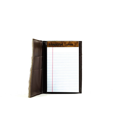Small Notepad Cover - Long Brindle w/ No Embossed-Small Notepad Cover-Western-Cowhide-Bags-Handmade-Products-Gifts-Dancing Cactus Designs