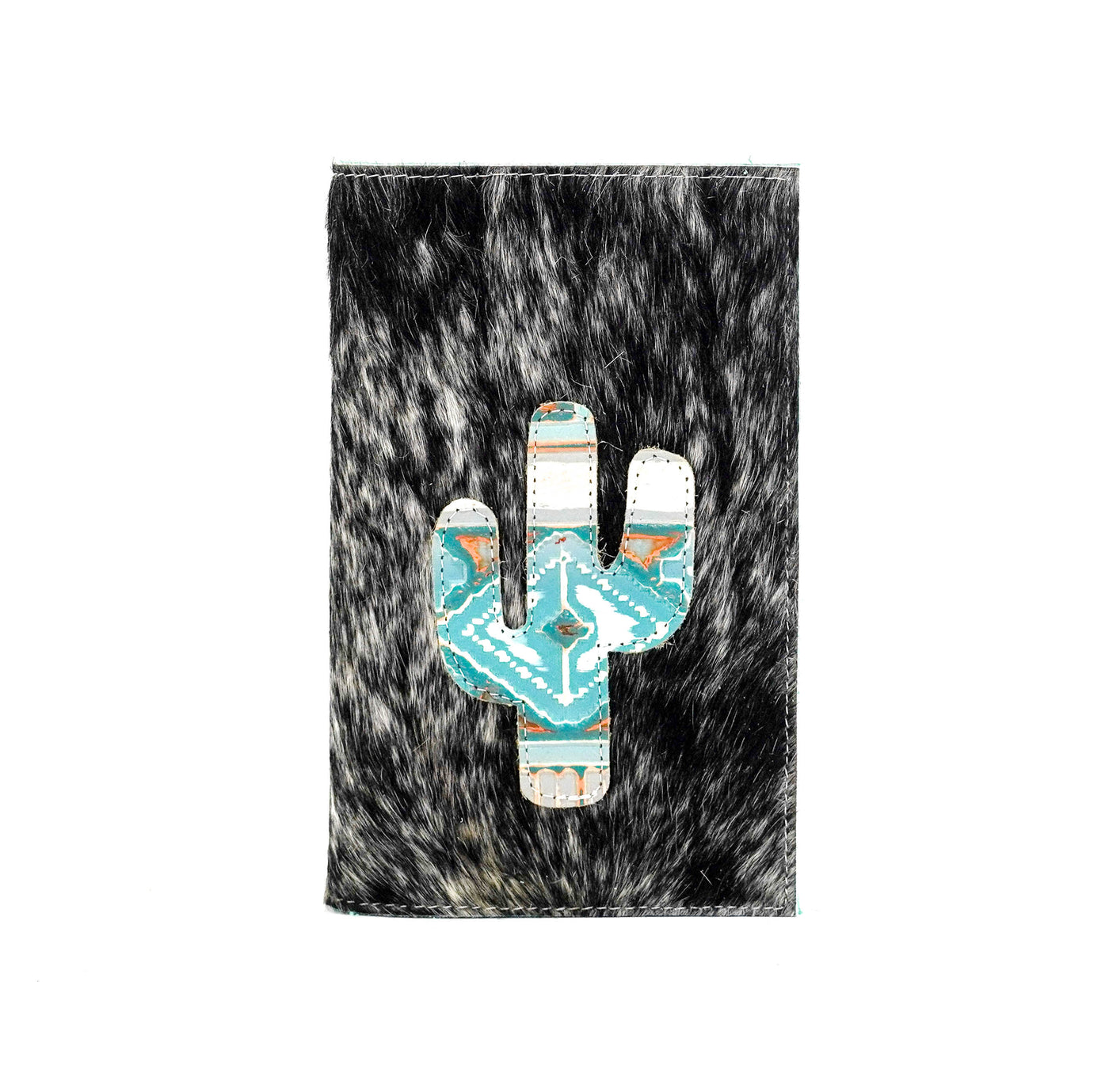 Small Notepad Cover - Salt & Pepper w/ Mandarine Navajo-Small Notepad Cover-Western-Cowhide-Bags-Handmade-Products-Gifts-Dancing Cactus Designs