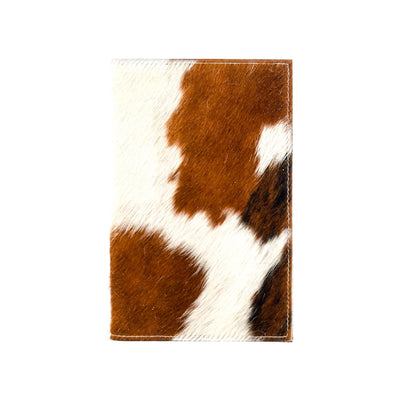 Small Notepad Cover - Tricolor w/ No Embossed-Small Notepad Cover-Western-Cowhide-Bags-Handmade-Products-Gifts-Dancing Cactus Designs