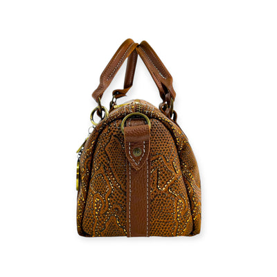 Stowaway Explorer Handbag-Apparel & Accessories > Handbags, Wallets & Cases > Handbags > Convertible Bags-Western-Cowhide-Bags-Handmade-Products-Gifts-Dancing Cactus Designs