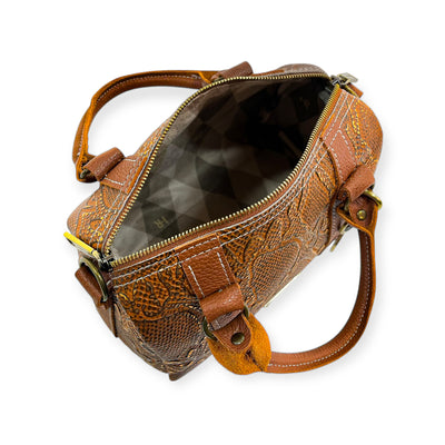 Stowaway Explorer Handbag-Apparel & Accessories > Handbags, Wallets & Cases > Handbags > Convertible Bags-Western-Cowhide-Bags-Handmade-Products-Gifts-Dancing Cactus Designs