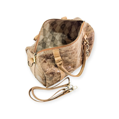 Stowaway Voyager Handbag-Apparel & Accessories > Handbags, Wallets & Cases > Handbags > Convertible Bags-Western-Cowhide-Bags-Handmade-Products-Gifts-Dancing Cactus Designs