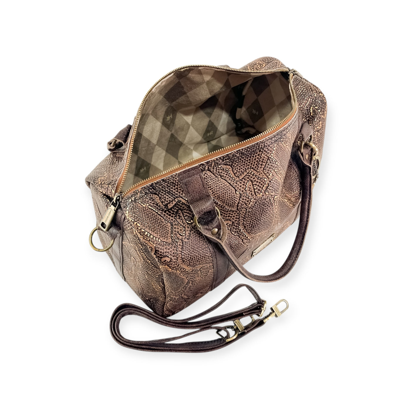 Stowaway Voyager Handbag-Apparel & Accessories > Handbags, Wallets & Cases > Handbags > Convertible Bags-Western-Cowhide-Bags-Handmade-Products-Gifts-Dancing Cactus Designs