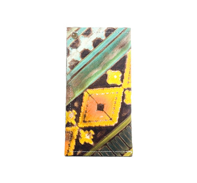 Sunglass Case - All Embossed w/ Aurora Navajo-Sunglass Case-Western-Cowhide-Bags-Handmade-Products-Gifts-Dancing Cactus Designs
