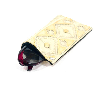 Sunglass Case - All Embossed w/ Golden Hills Navajo-Sunglass Case-Western-Cowhide-Bags-Handmade-Products-Gifts-Dancing Cactus Designs