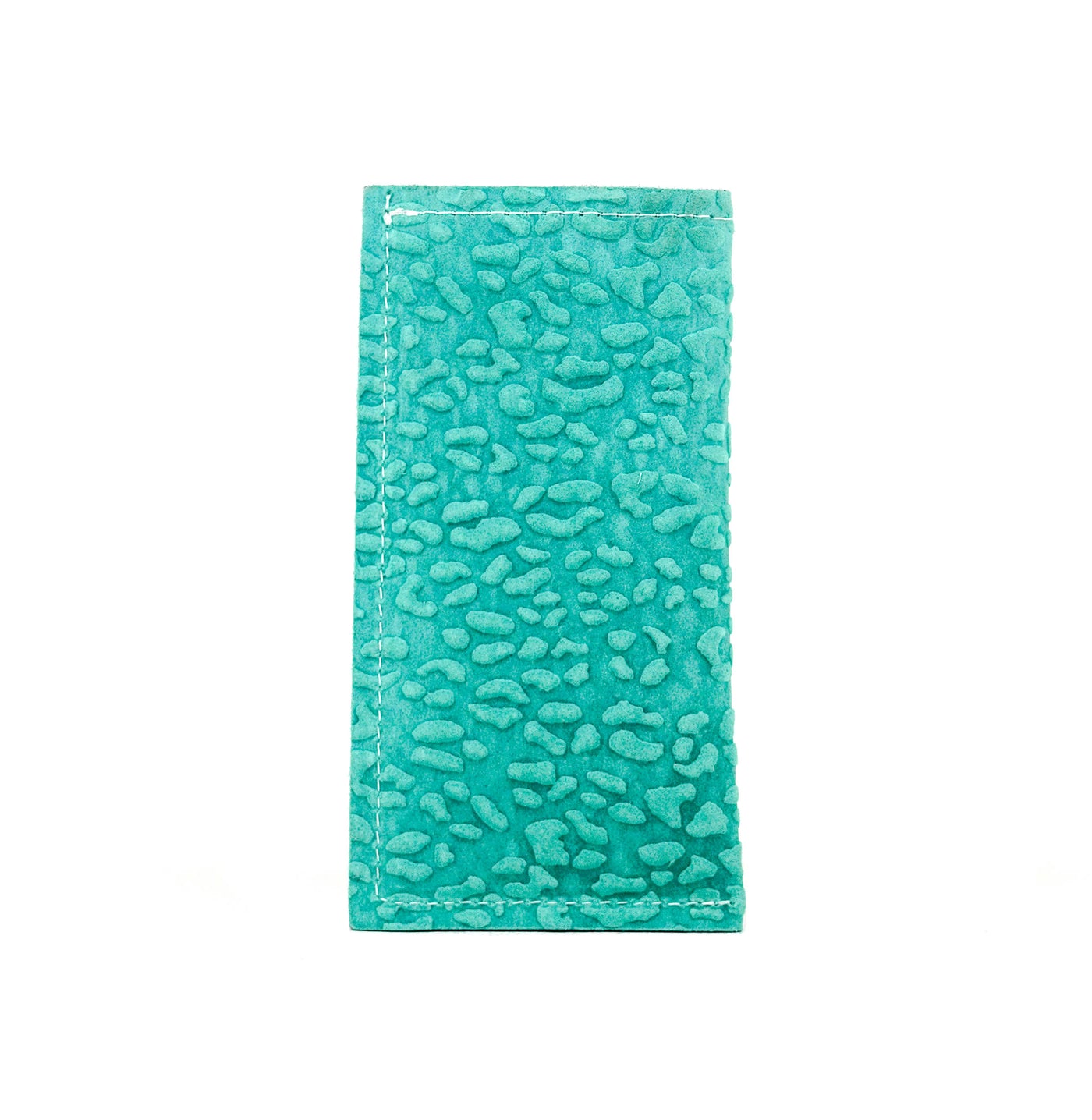 Sunglass Case - All Embossed w/ Turquoise Leopard-Sunglass Case-Western-Cowhide-Bags-Handmade-Products-Gifts-Dancing Cactus Designs