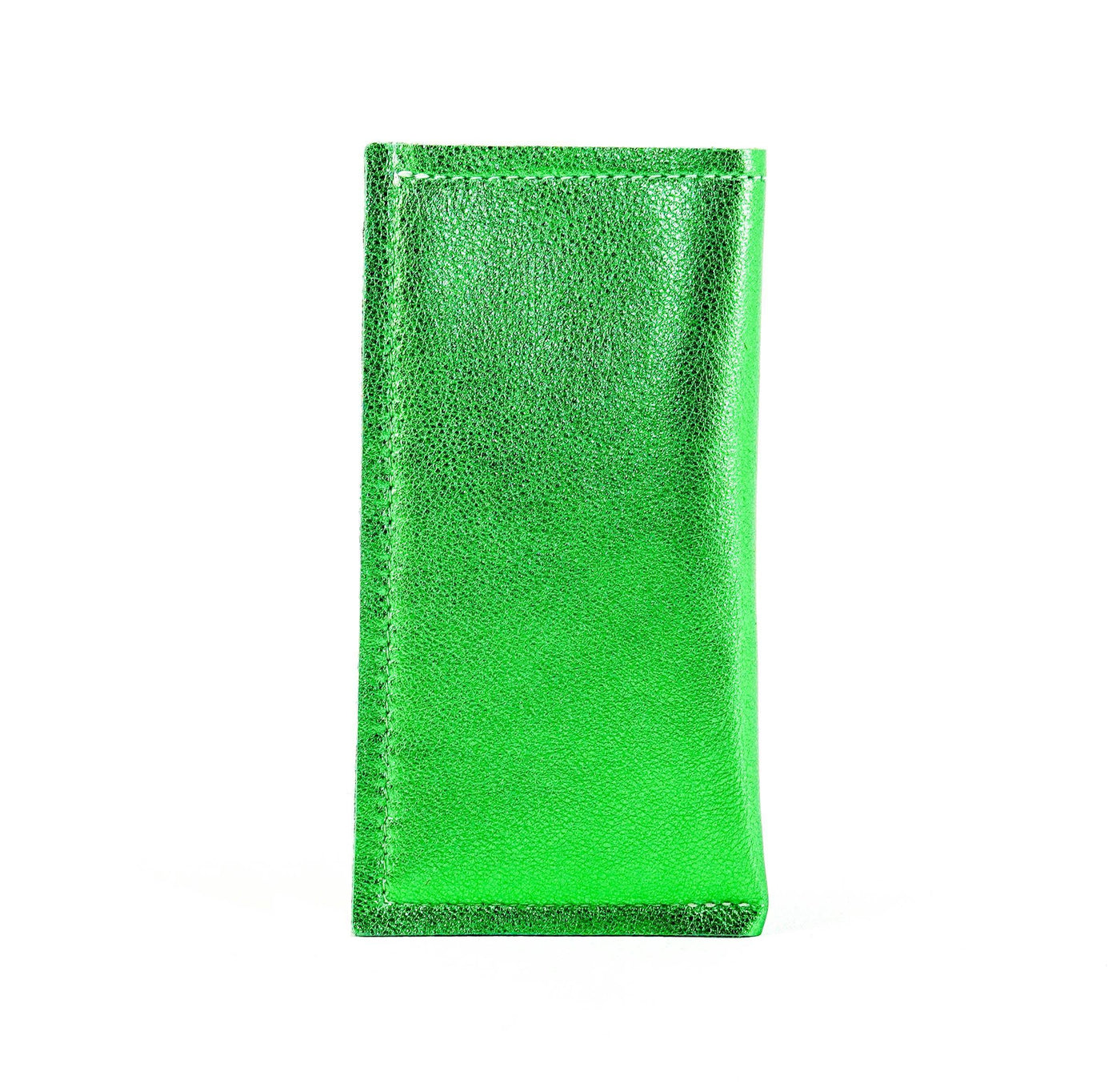 Sunglass Case - All Leather w/ Green Shimmer-Sunglass Case-Western-Cowhide-Bags-Handmade-Products-Gifts-Dancing Cactus Designs