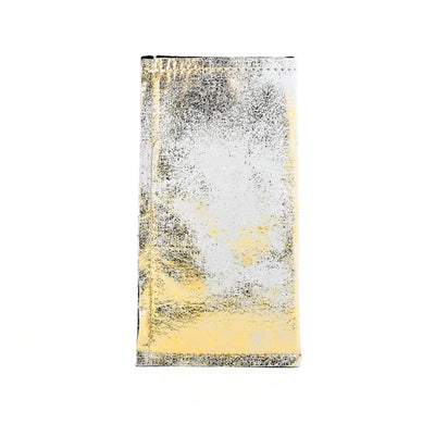 Sunglass Case - All Leather w/ White & Gold Glitter-Sunglass Case-Western-Cowhide-Bags-Handmade-Products-Gifts-Dancing Cactus Designs