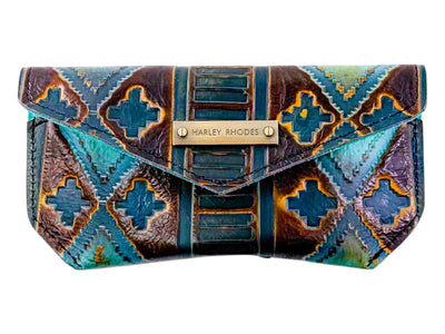 Sunglass Case-Apparel & Accessories > Clothing Accessories > Sunglasses-Western-Cowhide-Bags-Handmade-Products-Gifts-Dancing Cactus Designs