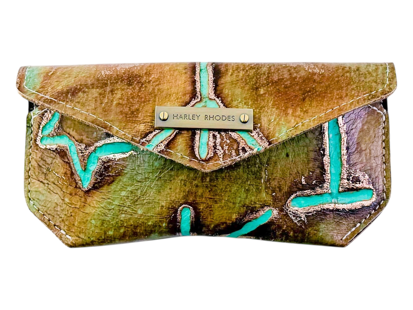 Sunglass Case-Apparel & Accessories > Clothing Accessories > Sunglasses-Western-Cowhide-Bags-Handmade-Products-Gifts-Dancing Cactus Designs