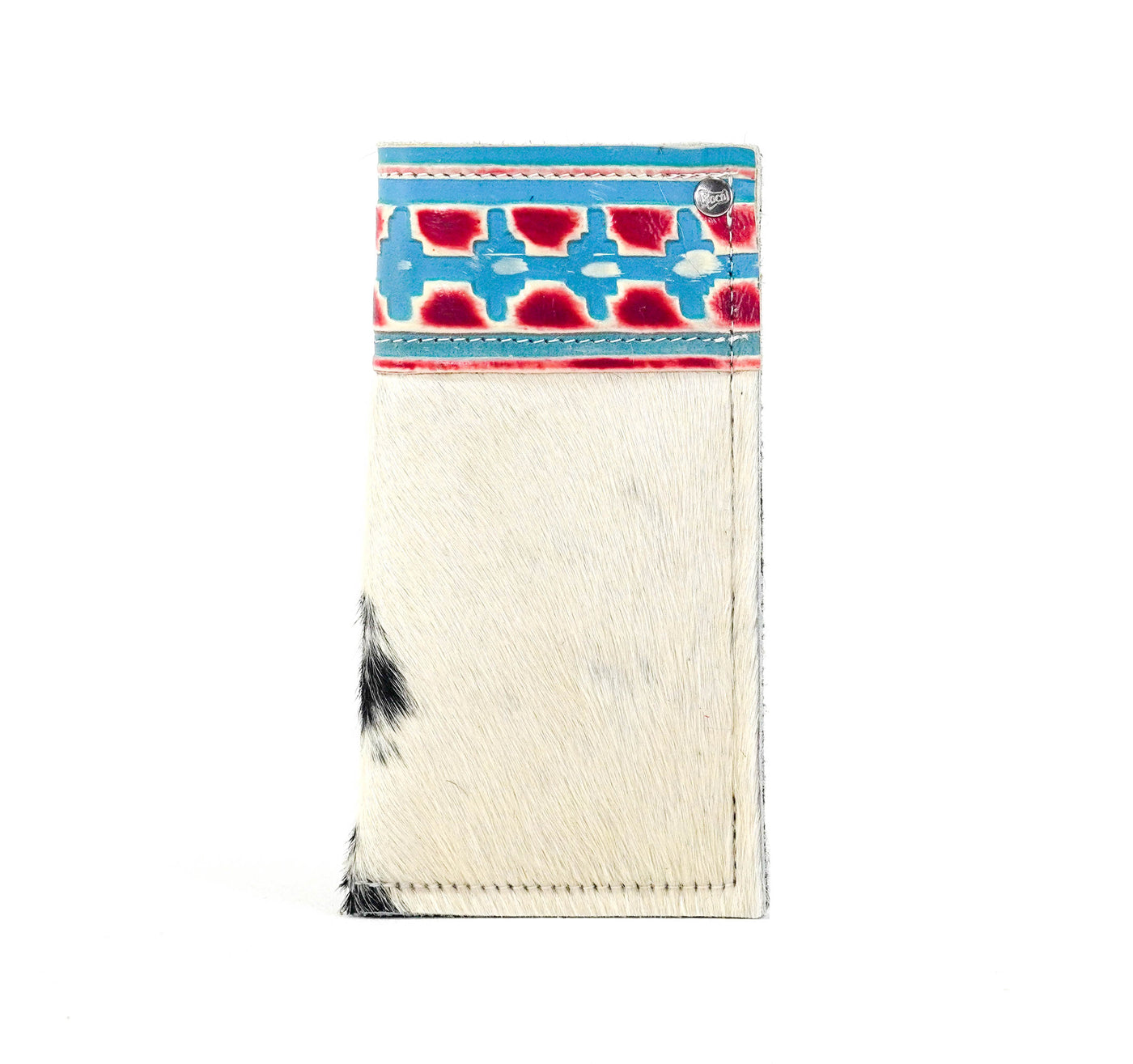 Sunglass Case - Black & White w/ Great Plains Navajo-Sunglass Case-Western-Cowhide-Bags-Handmade-Products-Gifts-Dancing Cactus Designs