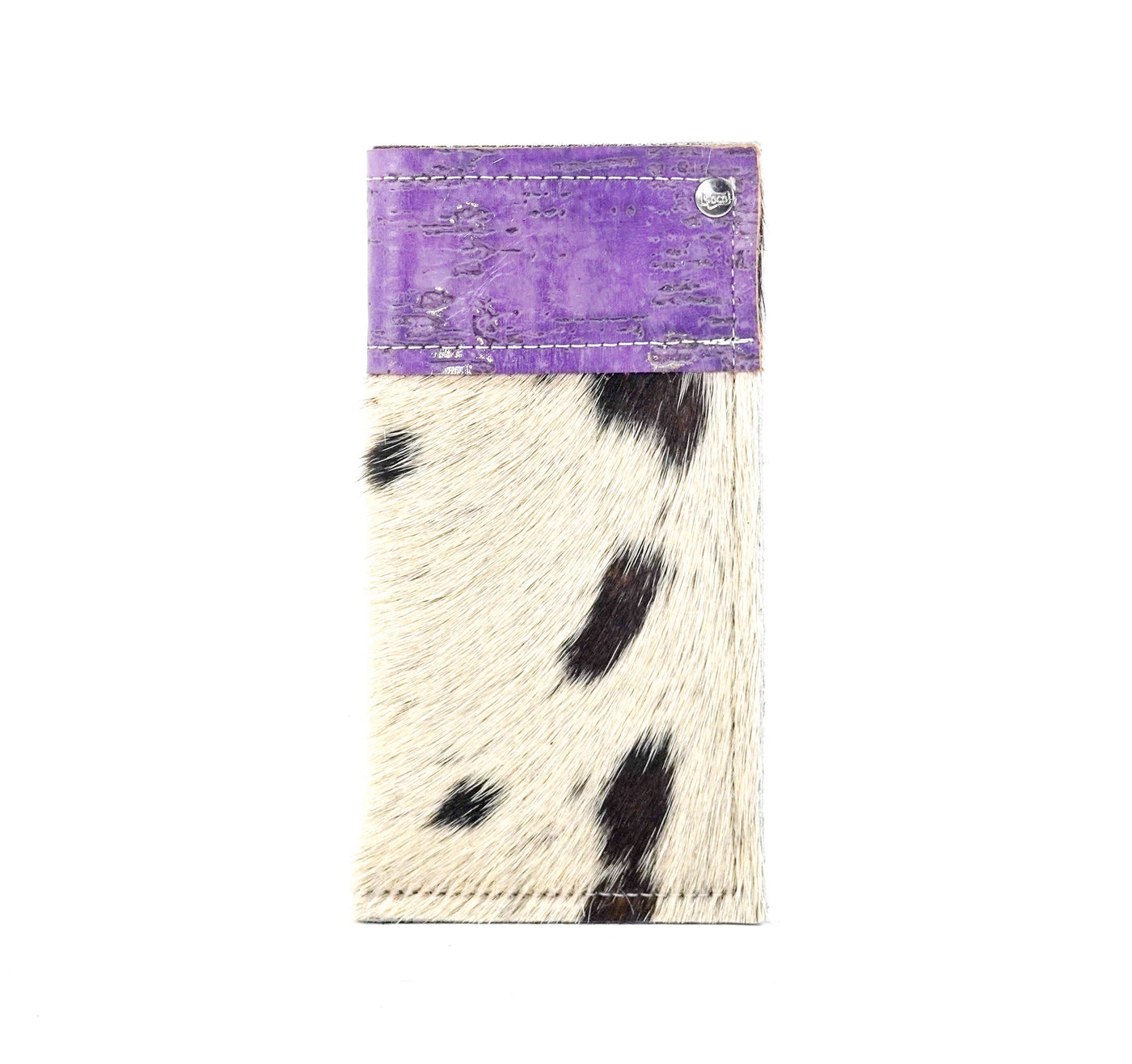 Sunglass Case - Black & White w/ Lavender Driftwood-Sunglass Case-Western-Cowhide-Bags-Handmade-Products-Gifts-Dancing Cactus Designs