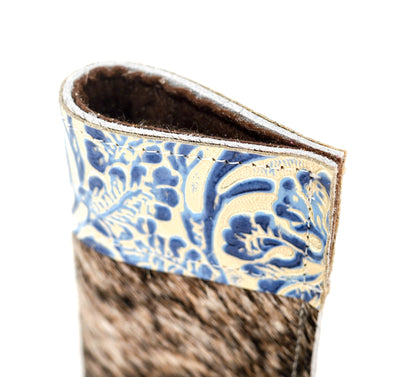 Sunglass Case - Brindle w/ Galaxy Tool-Sunglass Case-Western-Cowhide-Bags-Handmade-Products-Gifts-Dancing Cactus Designs