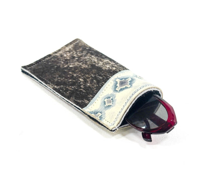 Sunglass Case - Brindle w/ Royston Navajo-Sunglass Case-Western-Cowhide-Bags-Handmade-Products-Gifts-Dancing Cactus Designs