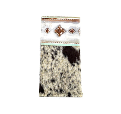 Sunglass Case - Chocolate & White w/ Bora Bora Navajo-Sunglass Case-Western-Cowhide-Bags-Handmade-Products-Gifts-Dancing Cactus Designs