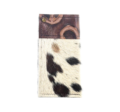 Sunglass Case - Chocolate & White w/ Mahogany Brands-Sunglass Case-Western-Cowhide-Bags-Handmade-Products-Gifts-Dancing Cactus Designs